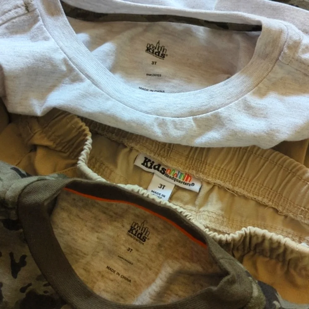 Kids Headquarters Outfit 3-Piece Set T-Shirts Jogger Graphic Camo 3T (No Shorts)